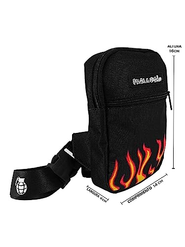 Mini Bolsa Lateral Shoulder Bag Masculina Pega a Visão Fogo Granada