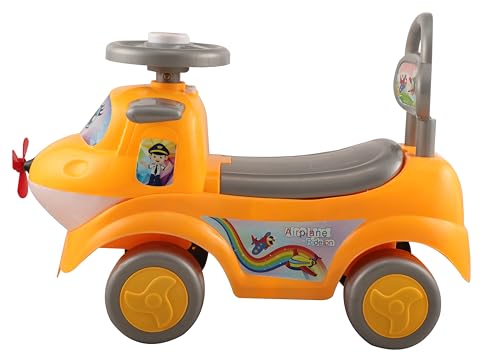 Image of Toyzoy Starlight Manual Push Ride On with Music & Light for Kids|Boys|Girls Age 2+ Years (Orange)