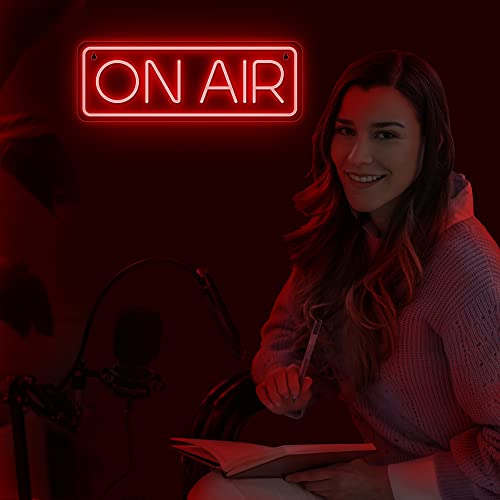 Lumoonosity On Air Sign - Live On Air Neon Sign For Twitch, Tiktok, Youtube Streamers/Gamers - Live Streaming/Recording Light Sign – Red Cool Led Signs For Studio, Wall, Bedroom, Game Room Decor #TOP3