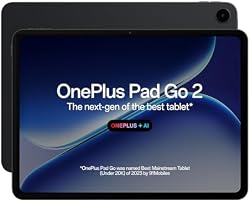 OnePlus Pad Go 2, 8 GB + 128 GB, 2.8K 120Hz, WiFi Tablet, Shadow Black, AI
