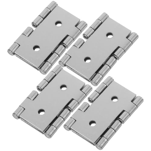 VILLCASE Bisagra de Resorte Doble para Puertas Batientes, Bisagras de Alta Resistencia de Hierro con Acabado Níquel, 4 Piezas para Puertas Exteriores y Interiores, Cierre Suave y Estable