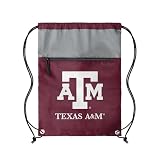 FOCO Mochila unissex oficialmente licenciada pela NCAA com cordão e bolso com zíper, Texas A&M Aggies, One Size, Mochilas Daypack
