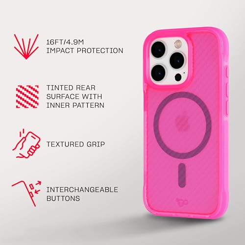 Coque iPhone 16 Pro tech21 EvoArmor antichoc rose compatible MagSafe - 4
