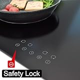 Built-in Ceramic Hob 4 Burners, STARCHARTS Electric Hob, 4 Zones Cooktops with Total Power 6000W, Timer, Child Lock, Black Glass - Image 4