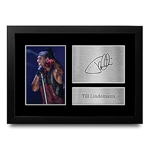 HWC Trading FR Till Lindemann Rammstein Geschenken Gedrukt Gesigneerd Autograph Foto voor Muziek Memorabilia Fans – A4…