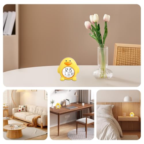 Reloj despertador para dormitorio con temperatura y calendario 5