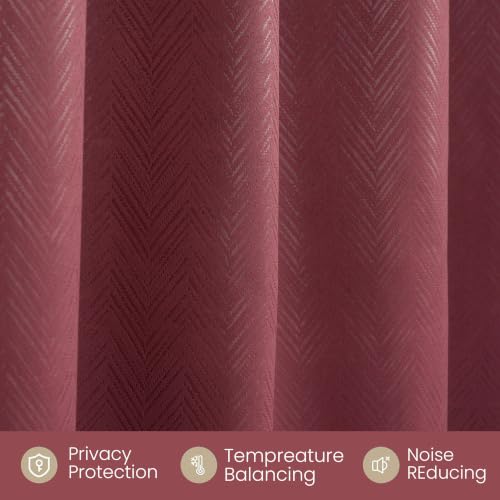 Image of FRESH FROM LOOM Light Block 12 ft Blackout Curtain | Premium 12 ft Long Door Non-Ring Curtains | S-Wave Pleat | Non-Ring Curtains | S-Wave Pleat | Long parda | Parde (Wine | 12 Feet, 1pc Only)