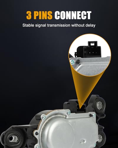 Image of ROADFAR Rear Windshield Wiper Motor Compatible for Volvo for XC60 2010-2016 | Fit For Volvo For XC60 2010-2016|For Volvo For XC70 2009-2016|Replace 30663891|306638910|31290787|3 Pins