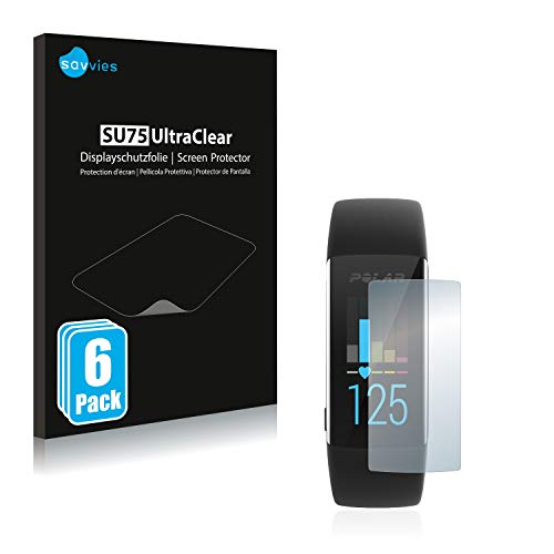 savvies Protector Pantalla para Polar A370 (6 Unidades) Película Ultra Transparente