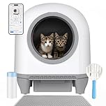 Devoko katzenklo selbstreinigend, 90L selbstreinigende katzentoilette mit niedrigem Einstieg/großem Raum/Geruchsentferner, APP-gesteuerte katzenklo mit Sicherheitssensor inklusive Katzenmatte.