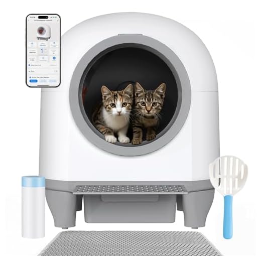 Devoko Zelfreinigende Kattenbak, 90 Liter Automatische Kattenbak XXL met 8,5 Liter Afvalbak voor >1 week gebruik, APP-, Ontgeurings- en Veiligheidssysteem, Geschikt voor Gezinnen met Meerdere Katten