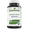 Brieofood Konjac Root Glucomannan 2000 mg per Serving - 180 Vegetarian Capsules