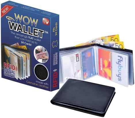 ALLmuis Amazing Men and Women Slim Leather wonder Wow Wallet - Credit Card Protector - RFID Blocking Case