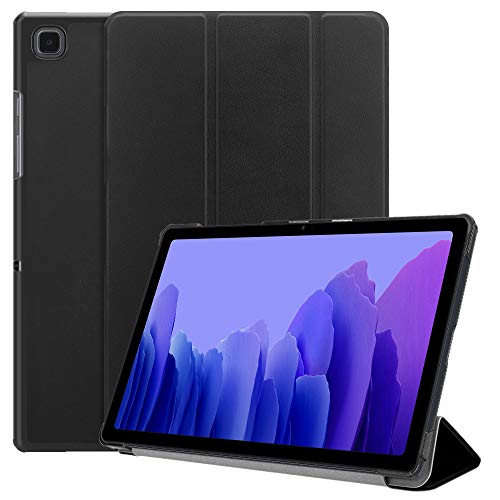 iCatchy For Samsung Galaxy Tab A7 Case Ultra Thin with Stand Function Slim Leather Smart Protective Cover compatible with Samsung Galaxy Tab A7 (10.4) 2020 Tablet Case (Black)