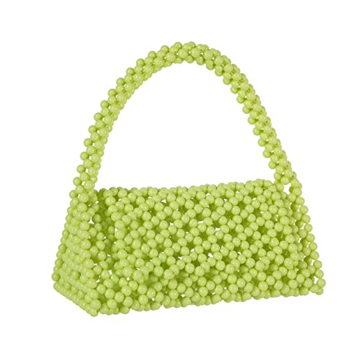 Image of YUSHINY Candy Color Acrylic Beaded Hollow Handbag Evening Clutch Triangle Bags for Wedding Party | Acrylic