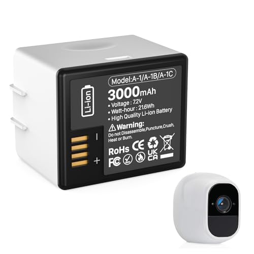 Wavypo Battery for Arlo Pro, Arlo Pro 2, 3000mAh Replacement Rechargeable Battery for Arlo Pro Arlo Pro 2 Camera VMA4400 VMC4030 VM4230 VMS3230 VM4030 VM4030P (1-Pack)