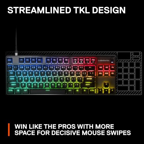 Image of (Refurbished) SteelSeries New Apex 9 TKL - HotSwap Optical Mini Keyboard - TKL Esports Design - Optical Switches - RGB Customization - Aluminum Alloy Frame - Double Shot PBT Keycaps