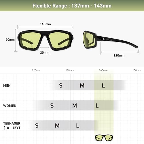 EYEGLAD REV Z87+ Photochromic Motorcycle Safety Glasses