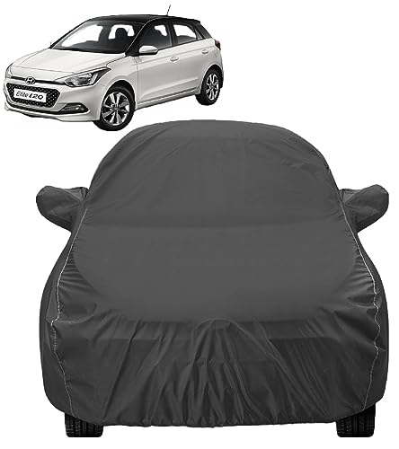 Image of Auto Hub Car Cover Compatible with Hyundai i20 (Model : 2020-Till Date) with Mirror Pocket, Heat Proof, Triple Stitched, i20 Car Cover- Grey
