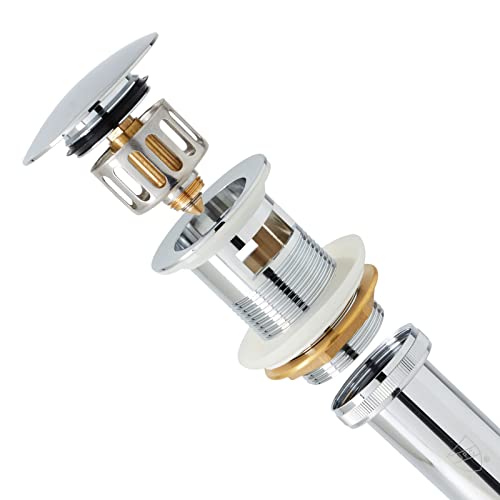 Bouchon de vidange argenté de haute précision pour ensemble de lavabo design