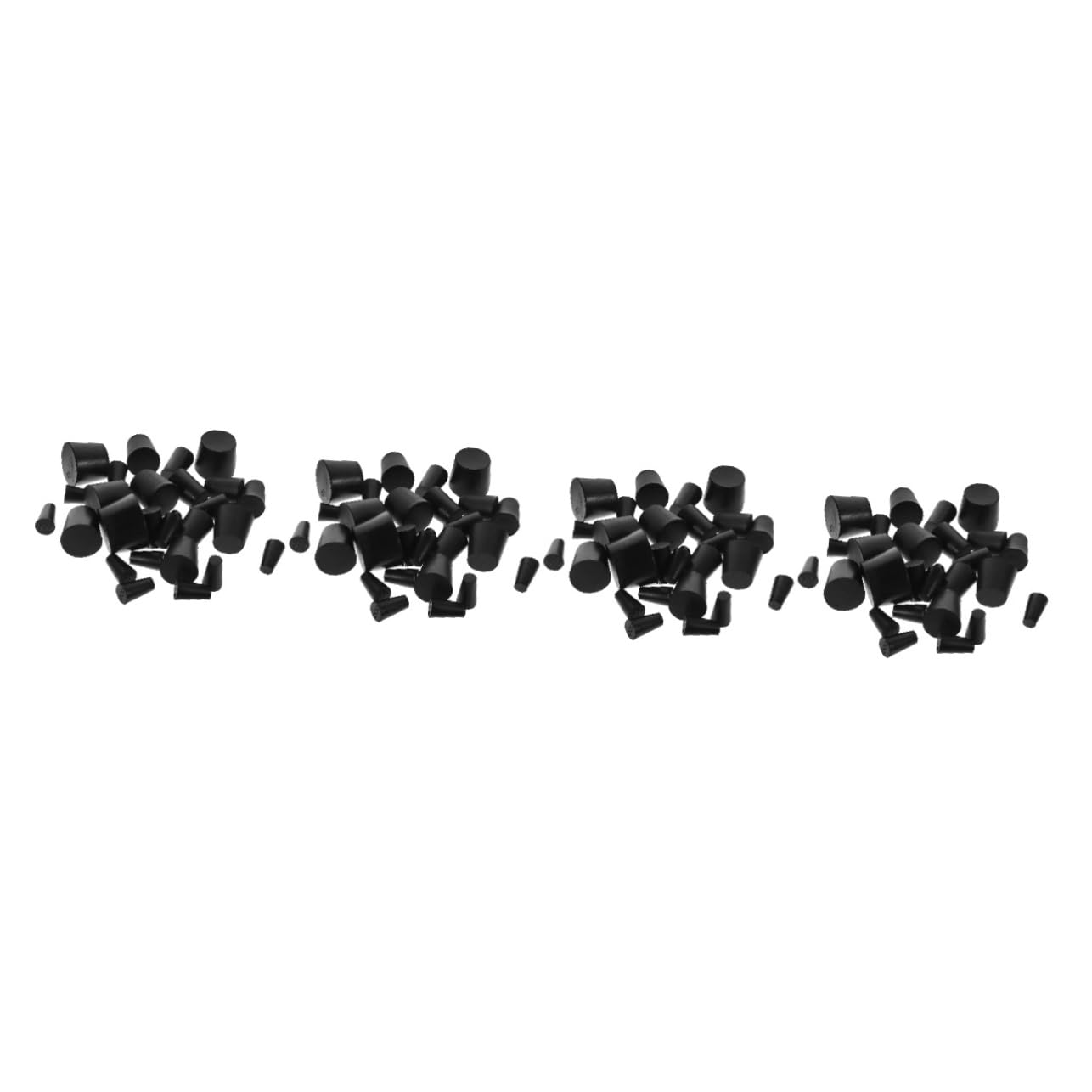 PRETYZOOM Tapón De Goma De Enchufe De Laboratorio Tapones De Tapón Piezas De Repuesto De Laboratorios Tapones De Goma Sello De Seguridad Tapón Cónico Caucho Negro 27 Piezas X 4