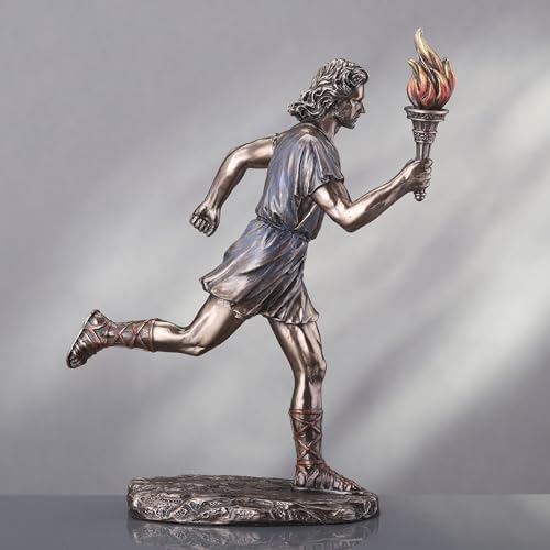 Estatua Veronese Design portador de antorcha de 9 pulgadas miniatura 4