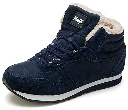[XIANV] 冬 メンズ 暖かい スノーブーツ レディース ハイトップ 靴 暖かい スノーブーツ ショートブーツ 男女兼用 綿靴 (29cm, ブルー)
