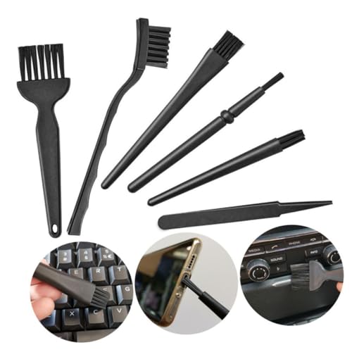 CIYODO Plastic Material Anti-Static Brush 6 Pcs Keyboard Cleaning Brush for Electronics Pc Motherboard Phone Home Office Cleaning