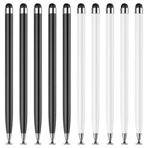YITIAOXIAOYU 10 PCS Stylus Pen for Touchscreen, Lightweight 2 in 1 Dual-Tip Design, for Drawing,...