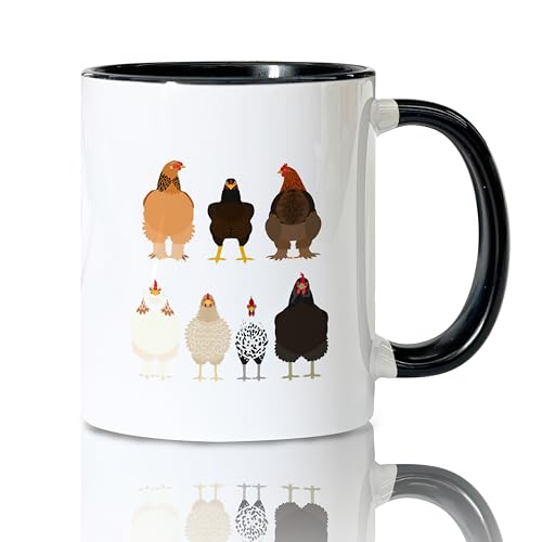 Funny Chicken Coffee Mug cerámica 11 oz miniatura 1