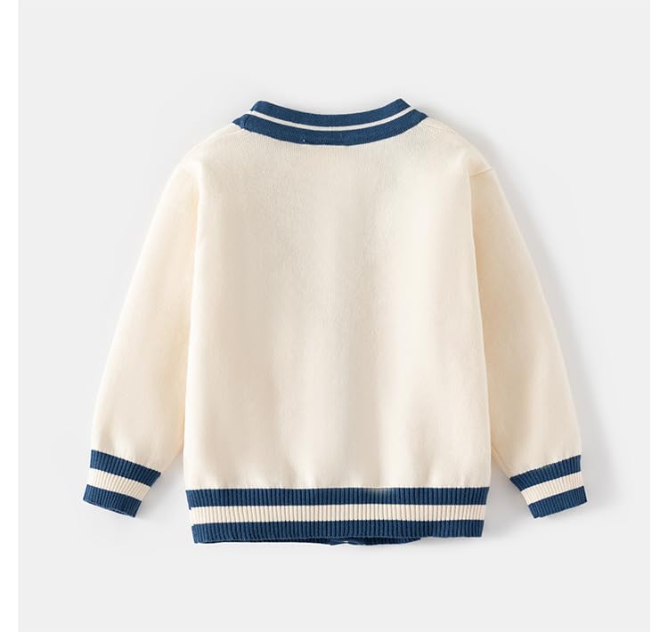 Toddler Boys Girls School Uniform Cardigan Sweater Bear Button Up V-Neck Soft Cotton Knit Outerwear Cute Cardigan3