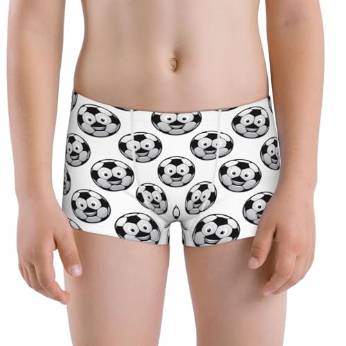 Boys' Cotton Boxer Brief Soft Underwear-Happy Soccer