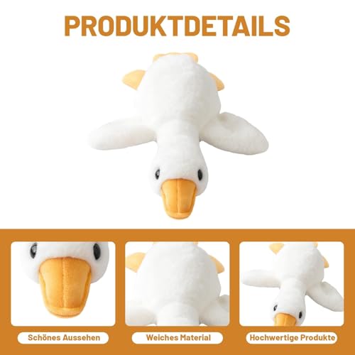 TioRacY Ente Kuscheltier PlüSchtier Gans, 50 cm Große Gans Spielzeug, Ideal als Schlafkissen und Dekoration, Kinder und Erwachsene