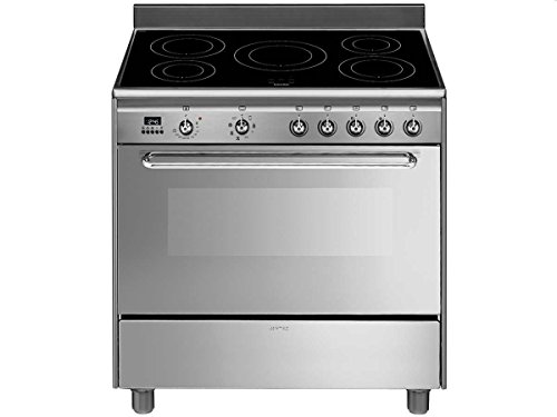 Smeg SCD90IMX9 Cuisinière induction Stand combi en acier inoxydable, 90 cm, Vapor Clean