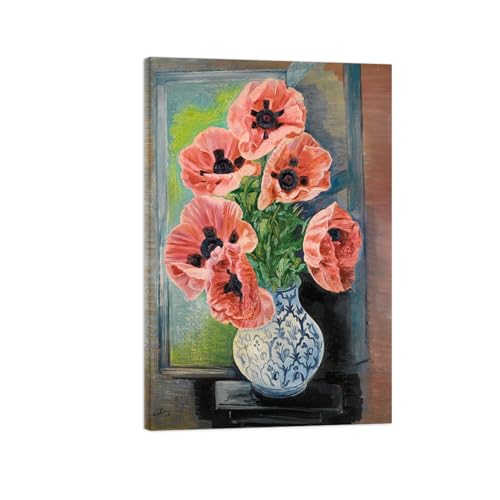 Tableau abstrait fleurs roses impression sur toile deco salon 60x90