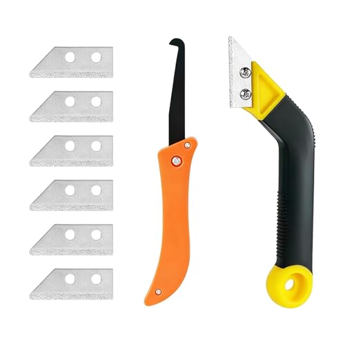 9PCS Herramientas para Juntas de Azulejos con Cuchillas y Sierra Angular – Rascador de Juntas para Eliminar, Limpiar y Preparar antes de Rejuntar