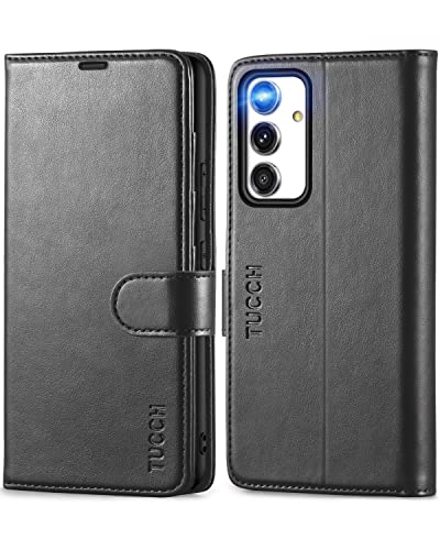 TUCCH Flip Case for Galaxy A54 5G, TPU Shockproof Interior, Folio Kickstand, RFID Blocking Card Slot, Magnetic PU Leather Protect Cover, Compatible with 6.4