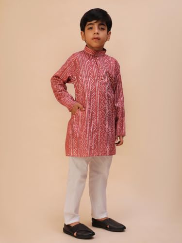 Image of Pro-Ethic Style Developer Kids Boys Kurta Pyjama Set, Festive, Ethnic Wear Set, Cotton, Striped Print (S-295)
