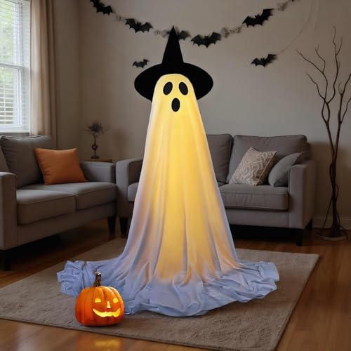 Fantôme lumineux pour Halloween avec LED télécommandée pour jardin - 8