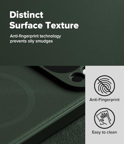 Image of Ringke Onyx Designed for Google Pixel 10 Pro XL Case [Compatible with MagSafe] [Non-Slip Grip Texture] Anti-Fingerprint Slim-Fit Lightweight Protective Back Cover - Magnetic Dark Green
