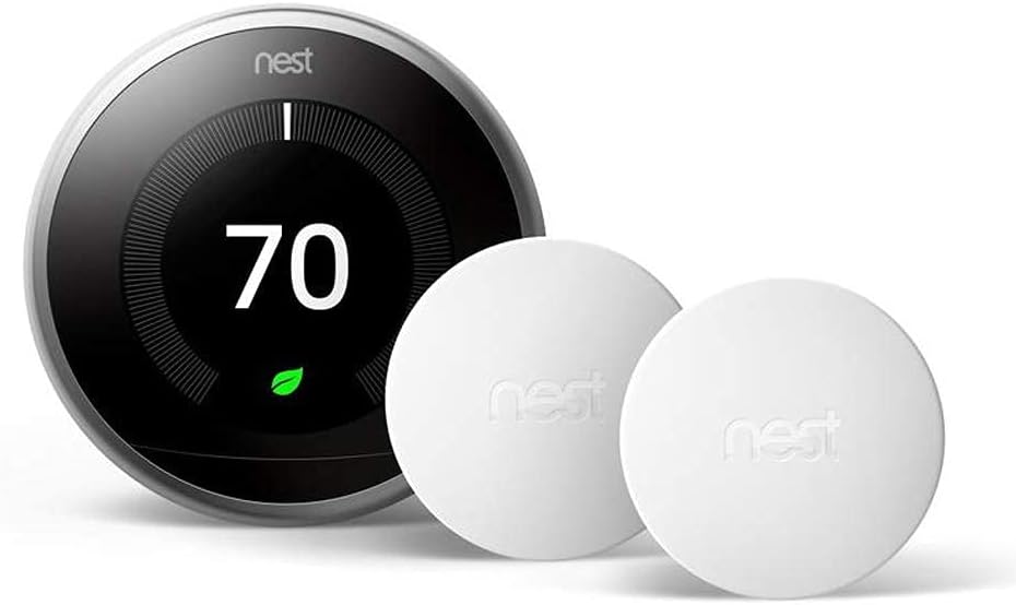 3rd Gen BH1252 Learning Wi-Fi Programmable Thermostat Stainless Steel w/Temperature Sensor