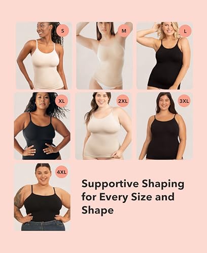 image for SHAPERMINT Womens Tops - Scoop Neck Cami Body Shaper for Women, Shapew