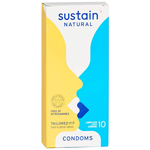 Sustain Natural Latex Condoms - Tailored Fit - FDA Cleared - Nitrosamine Free