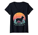 Photo Gallery donna heeler vaporwave aesthetic animal blue red cattle dog gift maglietta con collo a v Photo Gallery donna heeler vaporwave aesthetic animal blue red cattle dog gift maglietta con collo a v