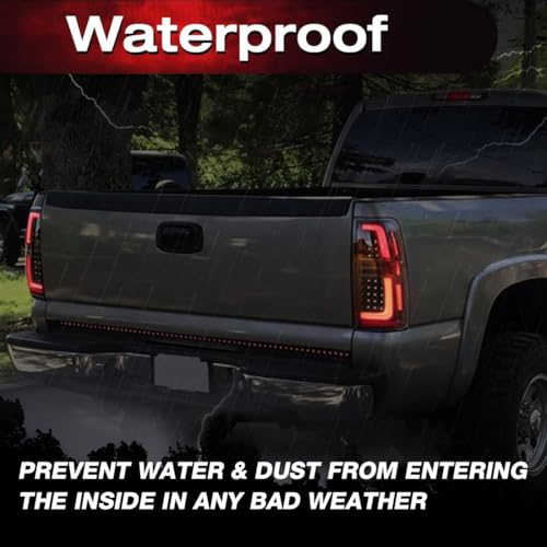Image of EOMD DOT Approved LED Tail Light Assembly, Clear Lens, Smoked Housing | Compatible With 1999-2006 Chevy Silverado 1500 2500, Compatible With 1999-2002 GMC Sierra 1500 2500 3500, Rear Lamp