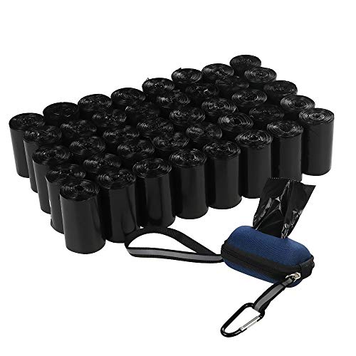 Tstorage Hundetüten Hundekotbeutel Hundekotbeutel Kotbeutel für Hunde Katzen Wand mit Spender, Schwarz, 40 Rollen / 1400 Stück Cover
