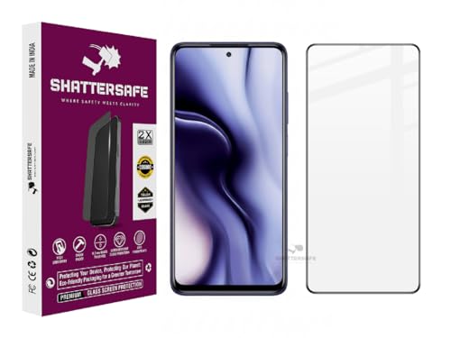 Image of Shattersafe Oleophobic Tempered Glass Screen Protector Compatible For Mi 10i / 11T Pro 5G / 11i HC 5G [Pack of 1]. Edge To Edge Full Screen Protection With Easy Installation Kit & Case Friendly Fit.