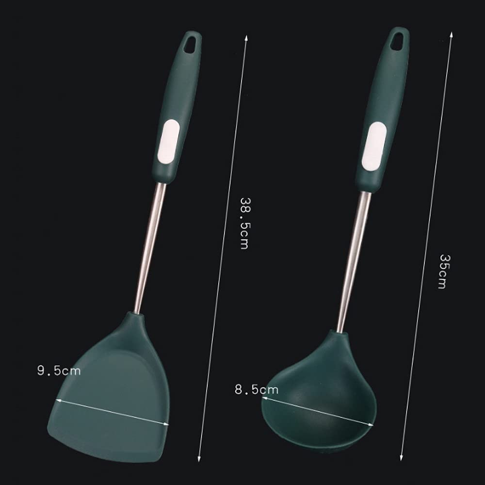 Küchenutensilien Set, Küchenhelfer Set, Silikon-Kochutensilien-Set Pfannenwender Antihaft-Schaufel Kochsuppenlöffel-Set Hitzebeständiges Design Küchenzubehör Werkzeug
