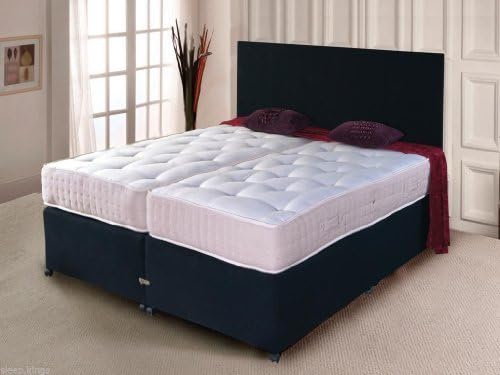 BLACK ZIP AND LINK BED DIVAN BED + ORTHO MATTRESS AND HEADBOARD STORAGE AVAILABLE (6FT SUPER KING SIZE)