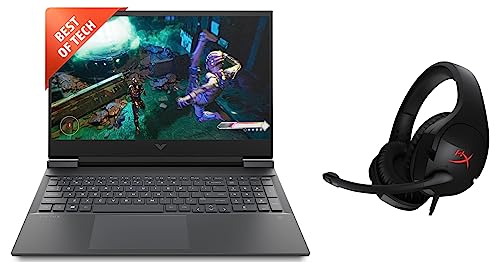 Image of HP Victus Gaming AMD Ryzen 5-5600H Processor 16.1 inch(40.9 cm) FHD Gaming Laptop & HyperX Cloud Stinger Gaming Headset
